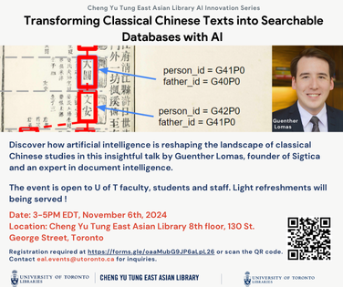 Discover how artificial intelligence is reshaping the landscape of classical Chinese studies in this insightful talk by Guenther Lomas, founder of Sigtica and an expert in document intelligence. As AI continues to play a crucial role in the digital humanities