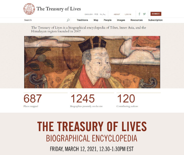 Banner image for The Treasury of Lives Biographical Encyclopedia presentation