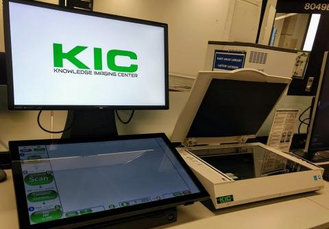photo of the new scanner in the East Asian Library