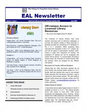 Cover of the June 2003 (Volume 03, Issue 1) East Asian Library newsletter